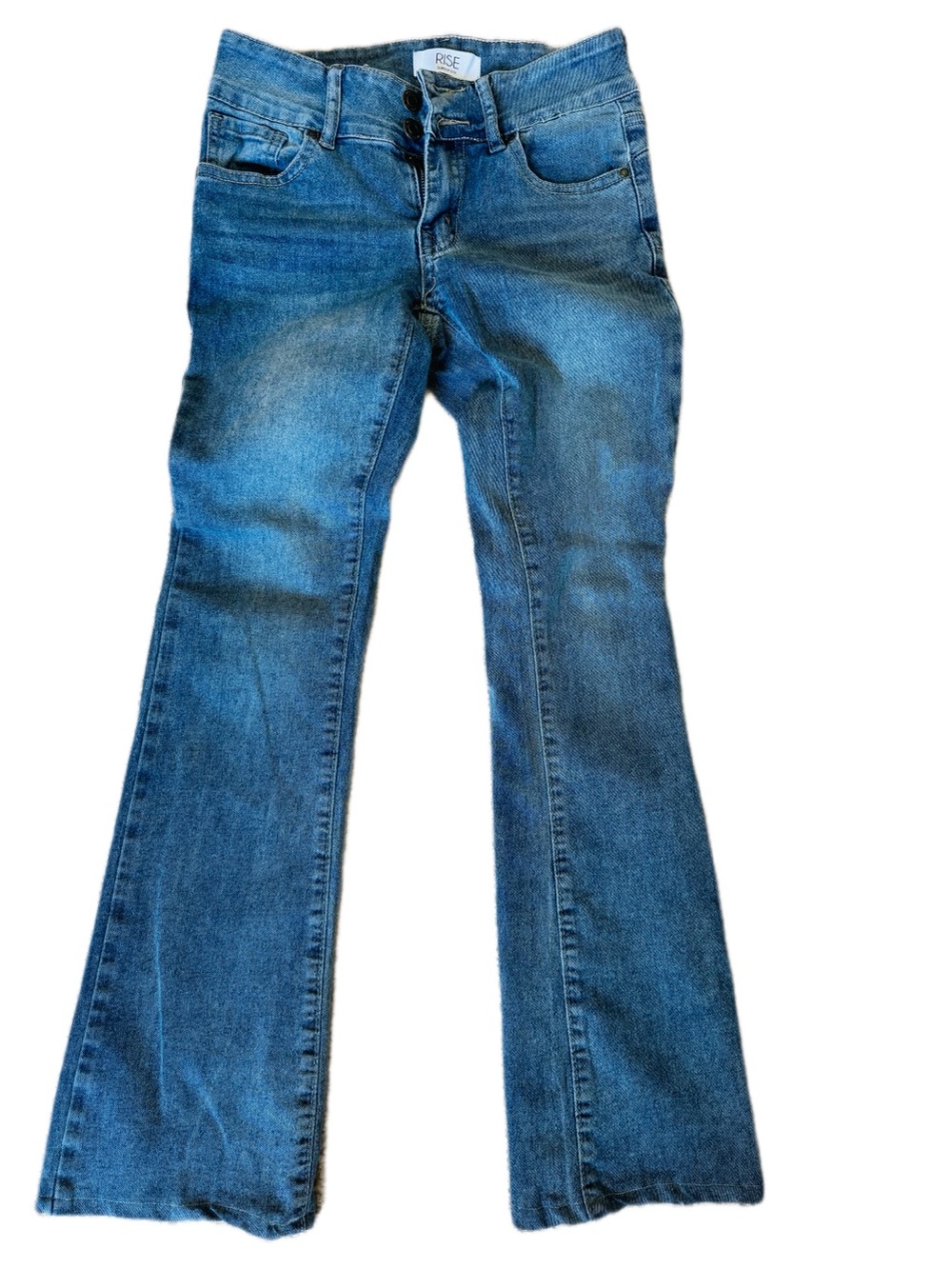 Rise Mid-Rise Blue Flare Jeans for Women